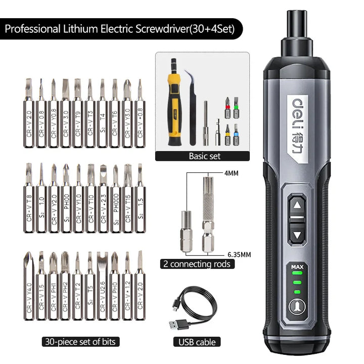Deli DL-DP04-1B2 Cordless Electric Screwdriver