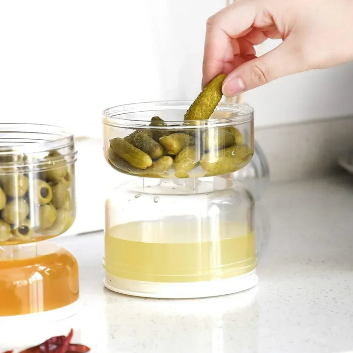Hourglass Design Pickle Jar with Sealed Lid