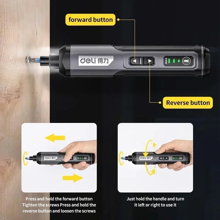 Deli DL-DP04-1B2 Cordless Electric Screwdriver