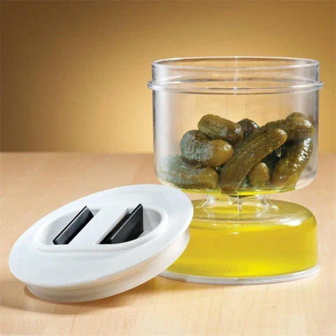 Hourglass Design Pickle Jar with Sealed Lid